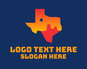 Travel Agency - Texas Desert Map logo design