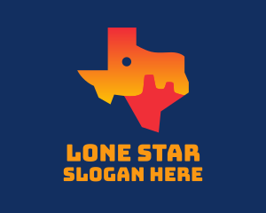 Texas Desert Map  logo design