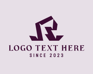 Purple - Web Developer Letter R logo design