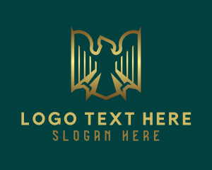 Exclusive - Golden Eagle Wings logo design
