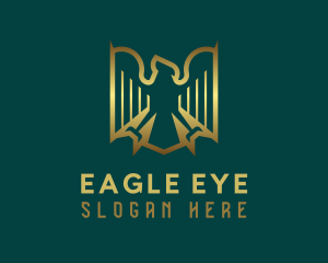 Golden Eagle Wings  logo design