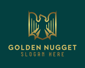 Golden Eagle Wings  logo design