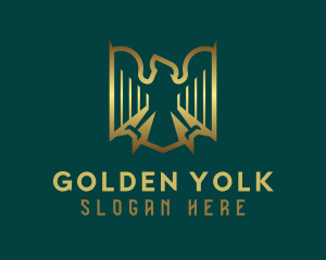 Golden Eagle Wings  logo design