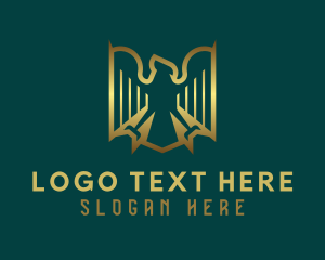 Hawk - Golden Eagle Wings logo design