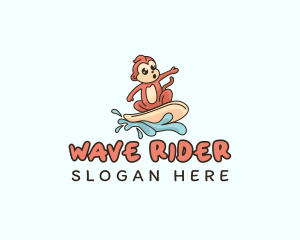 Surf - Monkey Water Surfing logo design