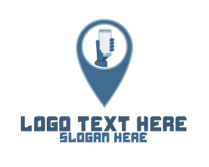 Phone - Smartphone Location Pin logo design