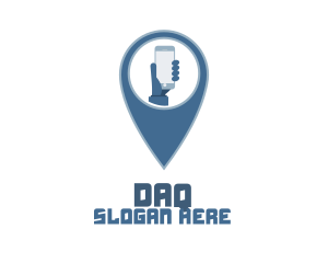 Smartphone Location Pin Logo