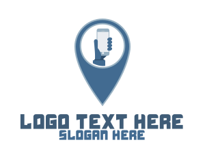 Smartphone - Smartphone Location Pin logo design