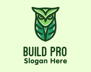 Environment - Green Owl Minimalist logo design