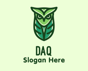 Garden - Green Owl Minimalist logo design
