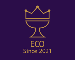 Royalty - Crown Wine Glass logo design