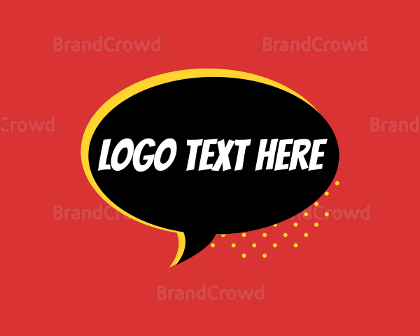 Comic Speech Bubble Logo