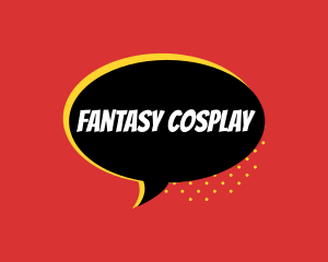 Cosplay - Comic Speech Bubble Text logo design