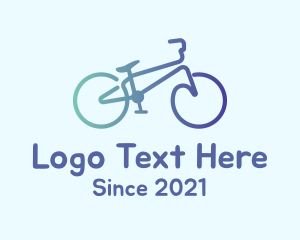 Bicycle Team - Monoline Bike Transportation logo design