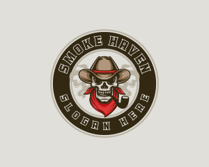 Cowboy Skull Smoker logo design