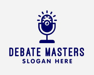 Debate - Technology Broadcast Microphone logo design