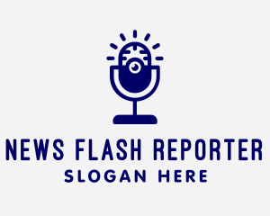 Reporter - Technology Broadcast Microphone logo design
