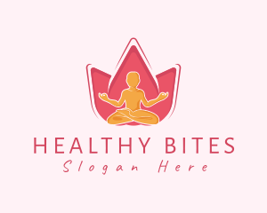 Lotus Flower Meditation logo design