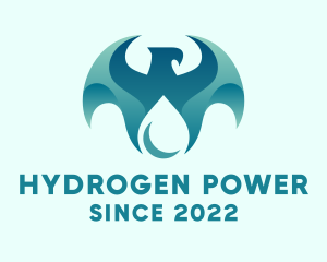 Hydrogen - Water Eagle Distilled Drink logo design