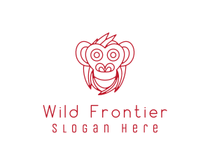 Wild Monkey Primate logo design