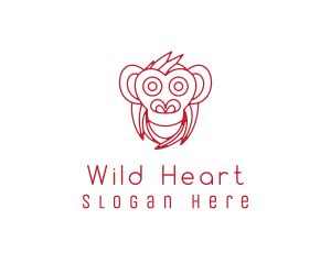 Wild Monkey Primate logo design