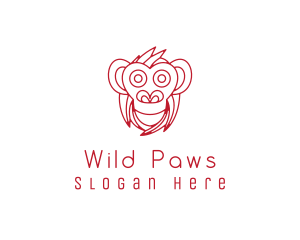 Wild Monkey Primate logo design