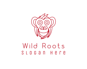 Wild Monkey Primate logo design