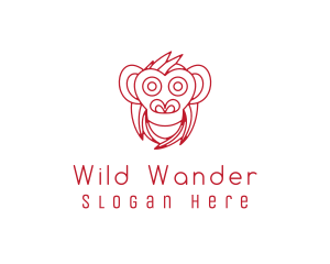 Wild Monkey Primate logo design