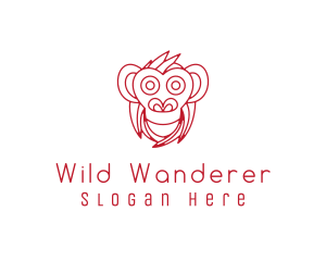 Wild Monkey Primate logo design