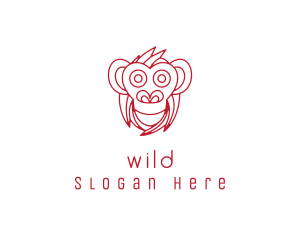 Wild Monkey Primate logo design