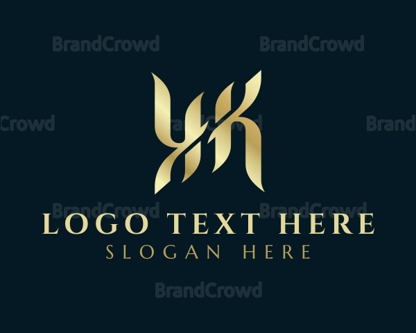Elegant Luxury Calligraphy Letter K Logo