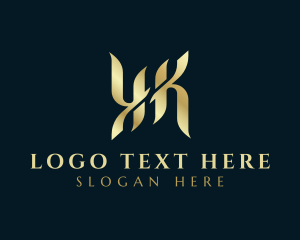 Elegant Luxury Calligraphy Letter K Logo