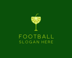 Cocktail Lime Slice Logo