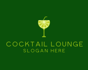 Cocktail Lime Slice logo design