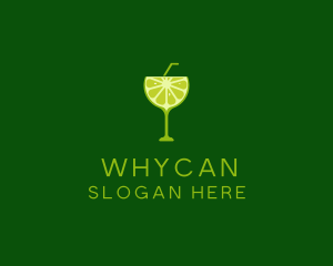 Juice Stand - Cocktail Lime Slice logo design