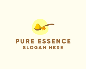 Ingredient - Turmeric Powder Spoon logo design