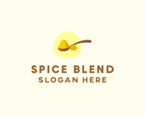 Seasoning - Turmeric Powder Spoon logo design