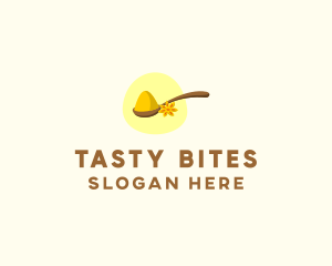 Flavor - Turmeric Powder Spoon logo design