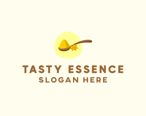 Flavoring - Turmeric Powder Spoon logo design