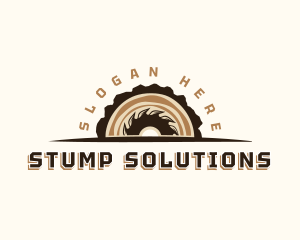 Stump - Sawmill Wood Cutter logo design