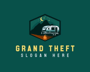 Outdoor Camping Trailer Logo