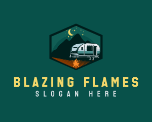 Outdoor Camping Trailer logo design