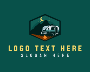 Outdoor Camping Trailer Logo