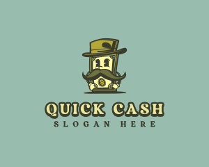 Money Dollar Mustache  logo design