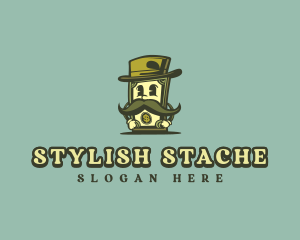 Money Dollar Mustache  logo design