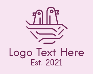 Purple - Little Bird Nest logo design