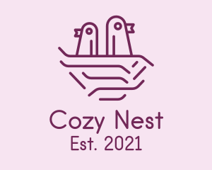Nesting - Little Bird Nest logo design