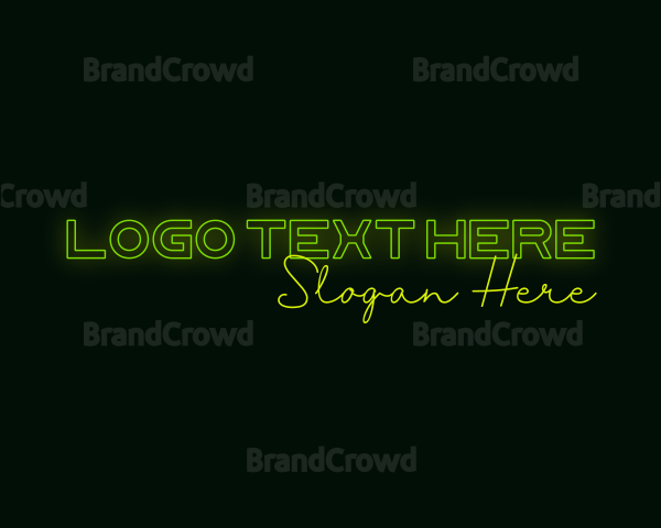 Neon Sign Glow Logo