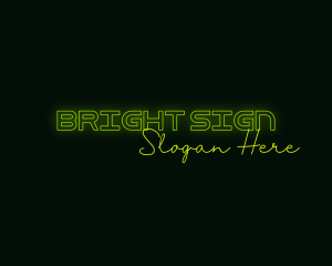 Sign - Neon Sign Glow logo design