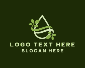 Droplet - Organic Leaf Droplet logo design